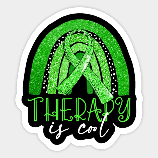 Therapy Is Cool  End the Stigma Mental Health Awareness Sticker by peskyrubeus